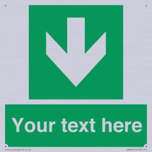 Safe condition Custom arrow down sign